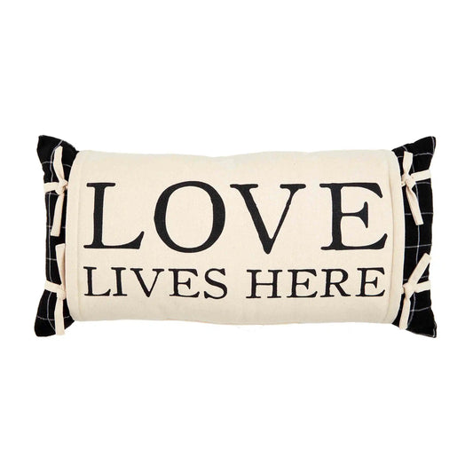 MudPie Love Lives Here Wrap Pillow