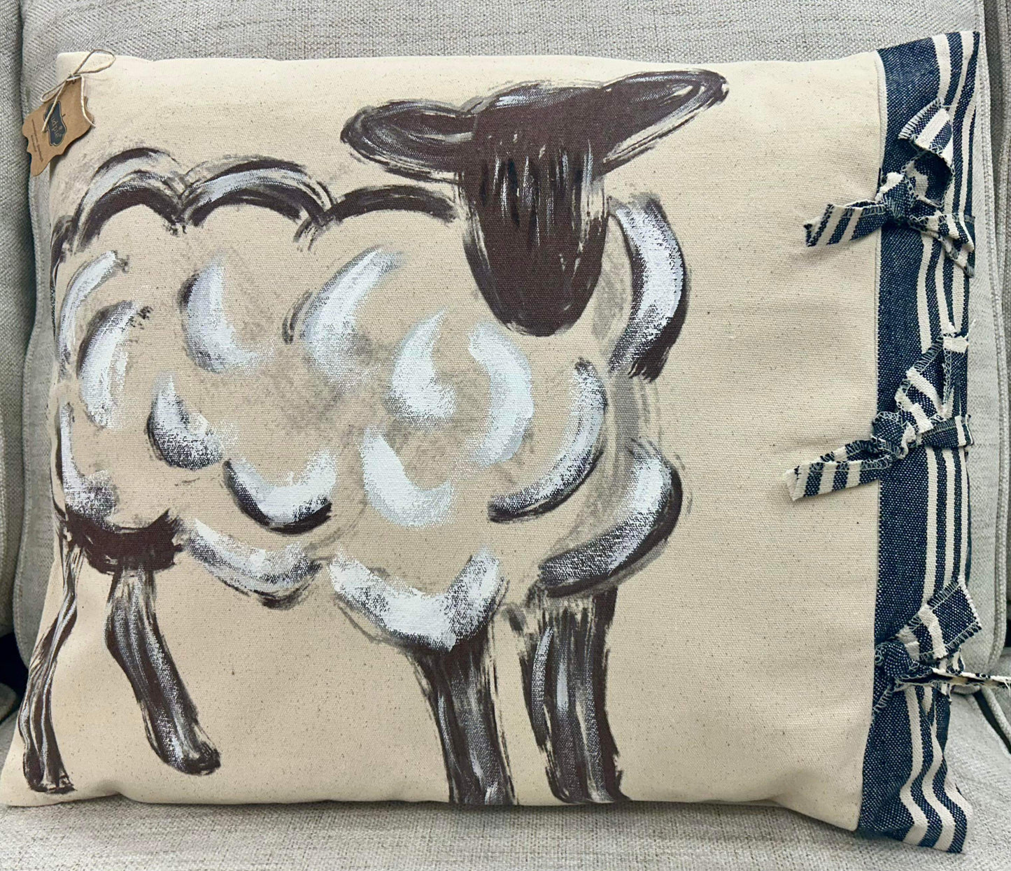 MudPie Animal Painted Pillow