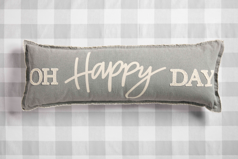 MudPie Oh Happy Day Long Pillow