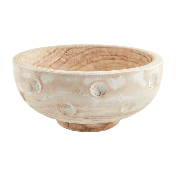 MudPie Dotted Wood Bowl