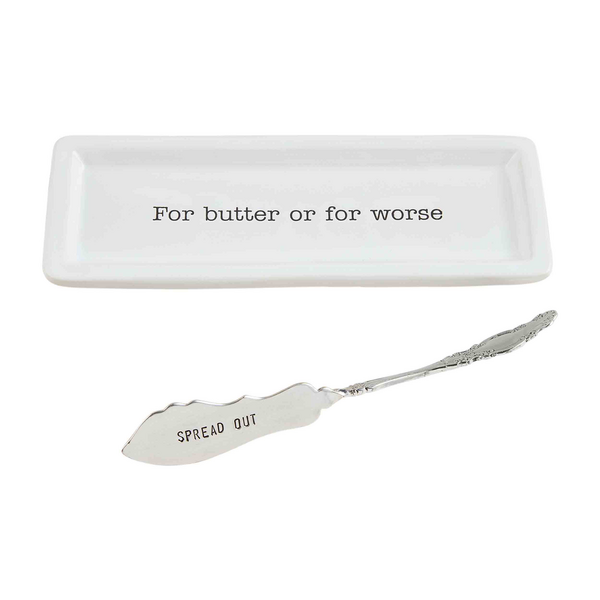 MudPie Ceramic Butter Dish Set