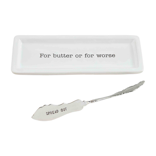 MudPie Ceramic Butter Dish Set