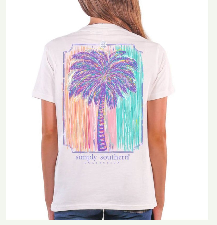 Simply Southern White Palm Tree Shirt