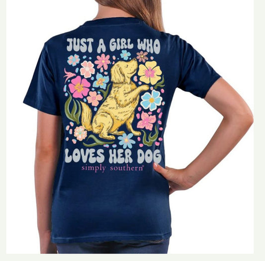 Simply Southern Navy Love Dog Shirt