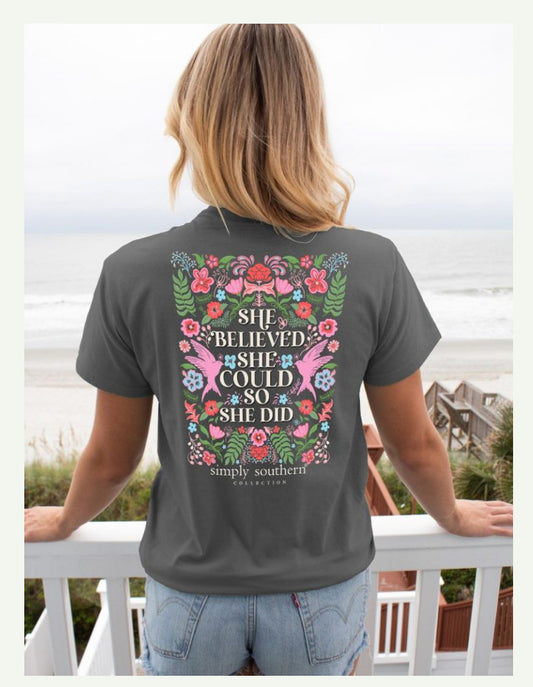 Simply Southern She Believed Shirt