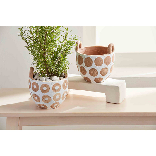 MudPie White Dot Pot