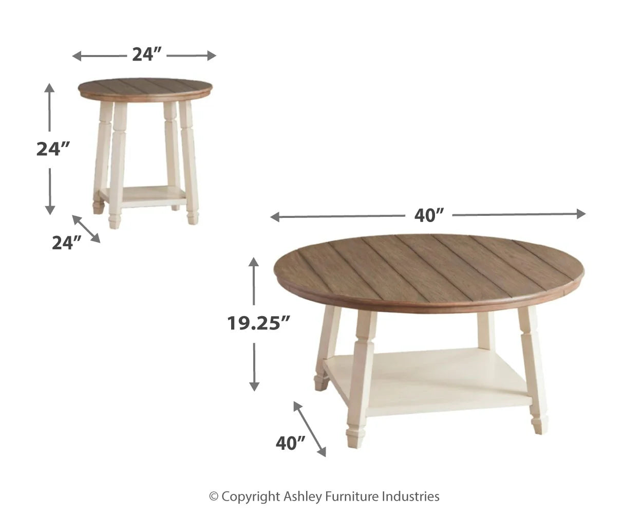 Bolanbrook  Occasional Table Set 3pc