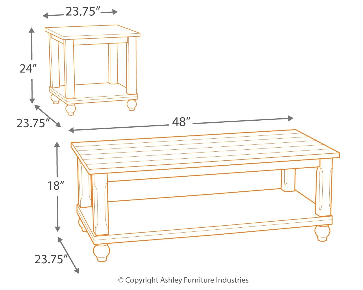 Cloudhurst Occasional Table Set 3pc