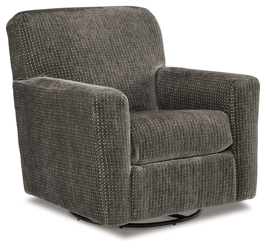 Herstow Charcoal Swivel Glider Chair