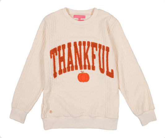 Simply Southern Thankful Braided Crewneck