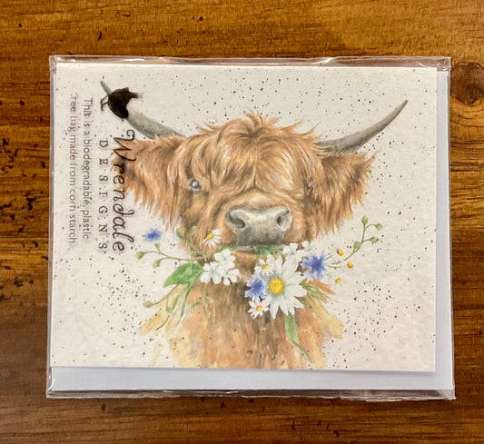 GE090 Mini Highland Cow Card